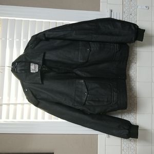 GENUINE LEATHER XL JACKET <1/2" tear pocket.  Please ask f/measurements #2503